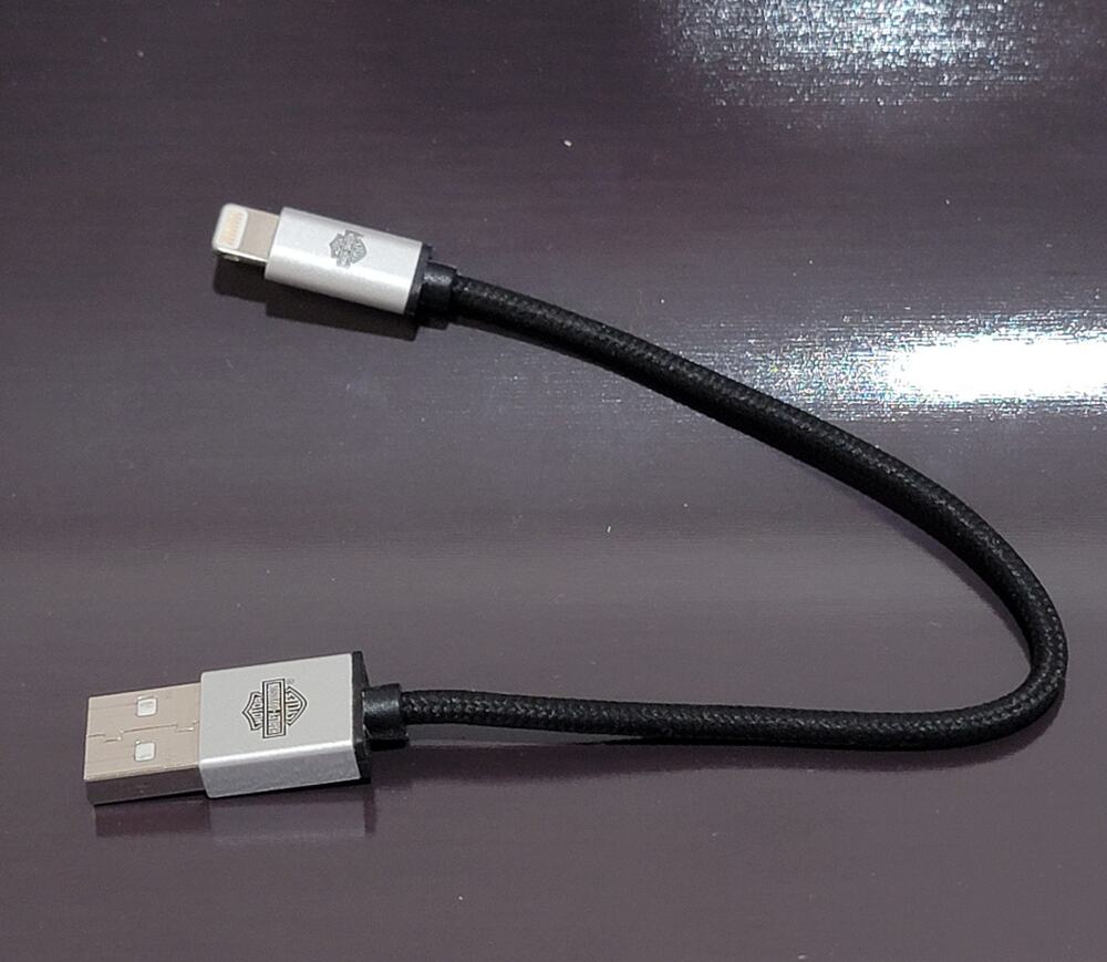 Harley-Davidson Brand BRAIDED CABLE USB-A TO FAST CHARGE 8"